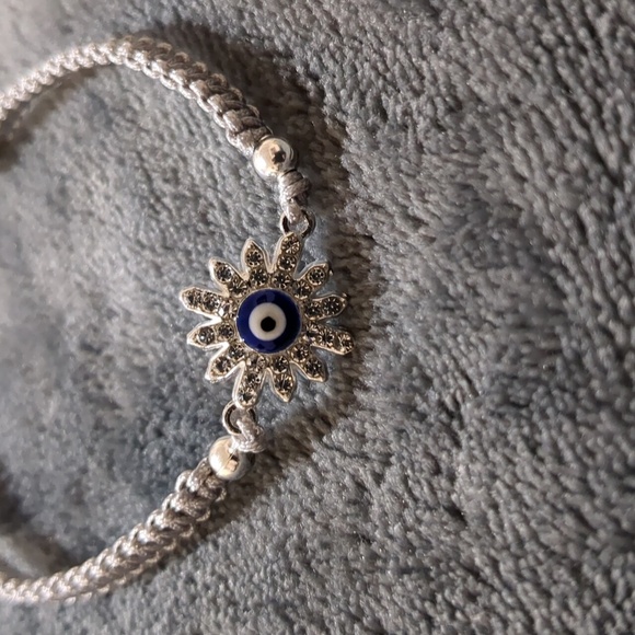 Evil Eye 3 bracelet lot silver grey - Picture 5 of 7
